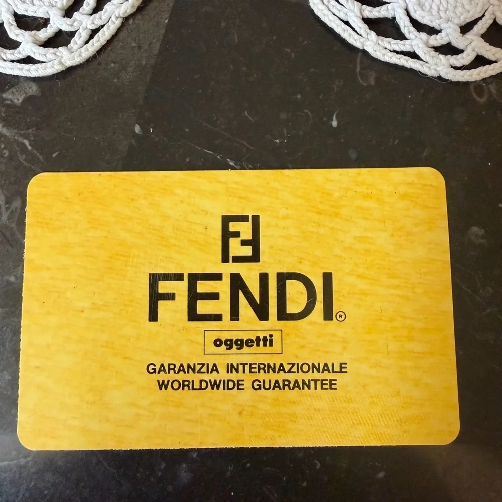 Fendi Stilista Silver Metal Logo Engraved Mini Pen Dual Ink 2-Color Cartridge